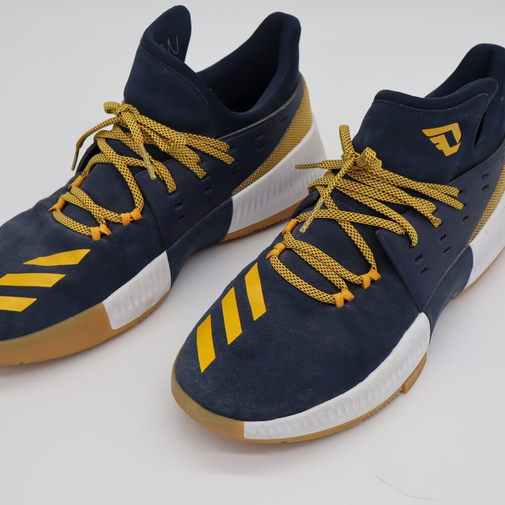 Adidas Dame 3 Basketball Shoes Navy  Gold BY3190   Size 13 - Picture 2 of 8